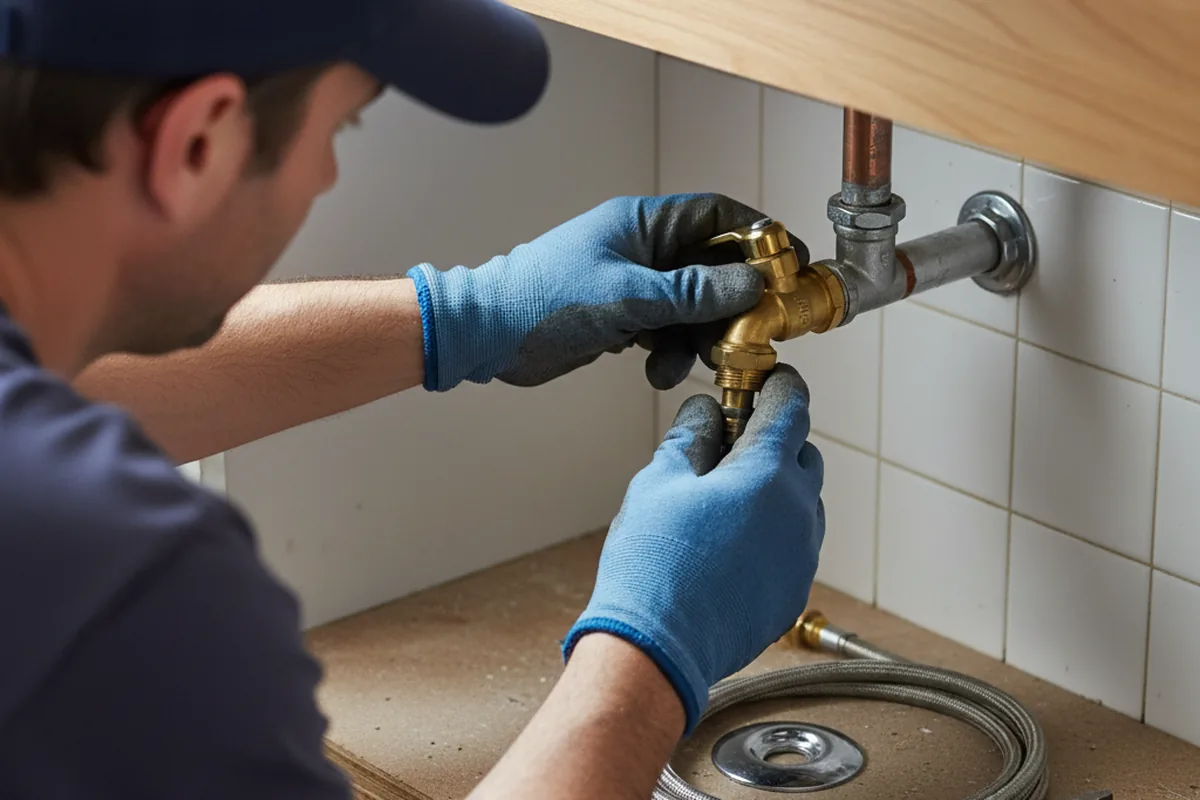 Shutoff valve and fitting work during Emergency Plumbing in Rhome